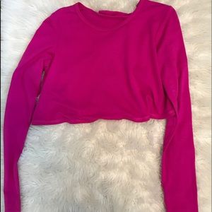 Hot pink workout top